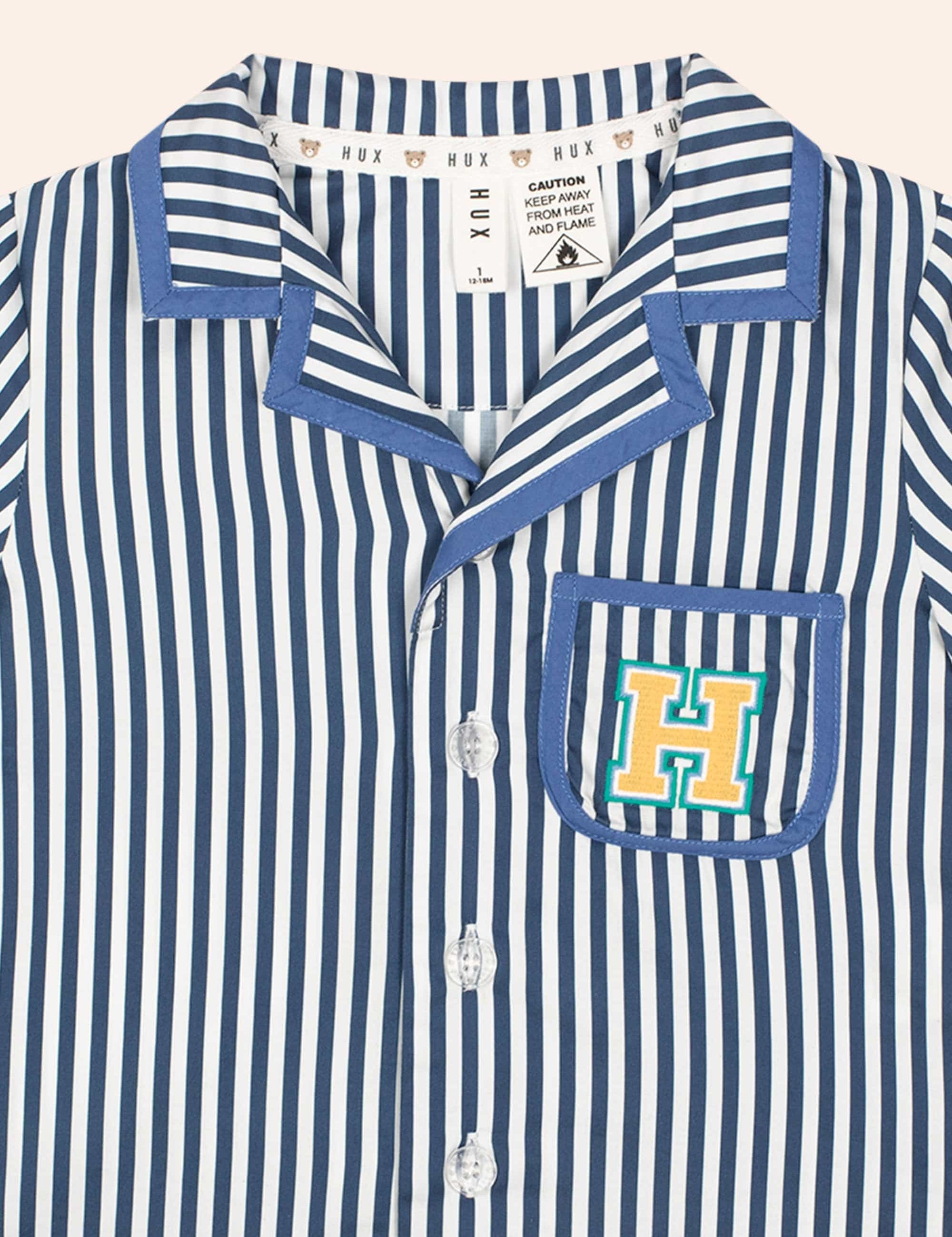 Ocean Stripe PJ Set SET Huxbaby