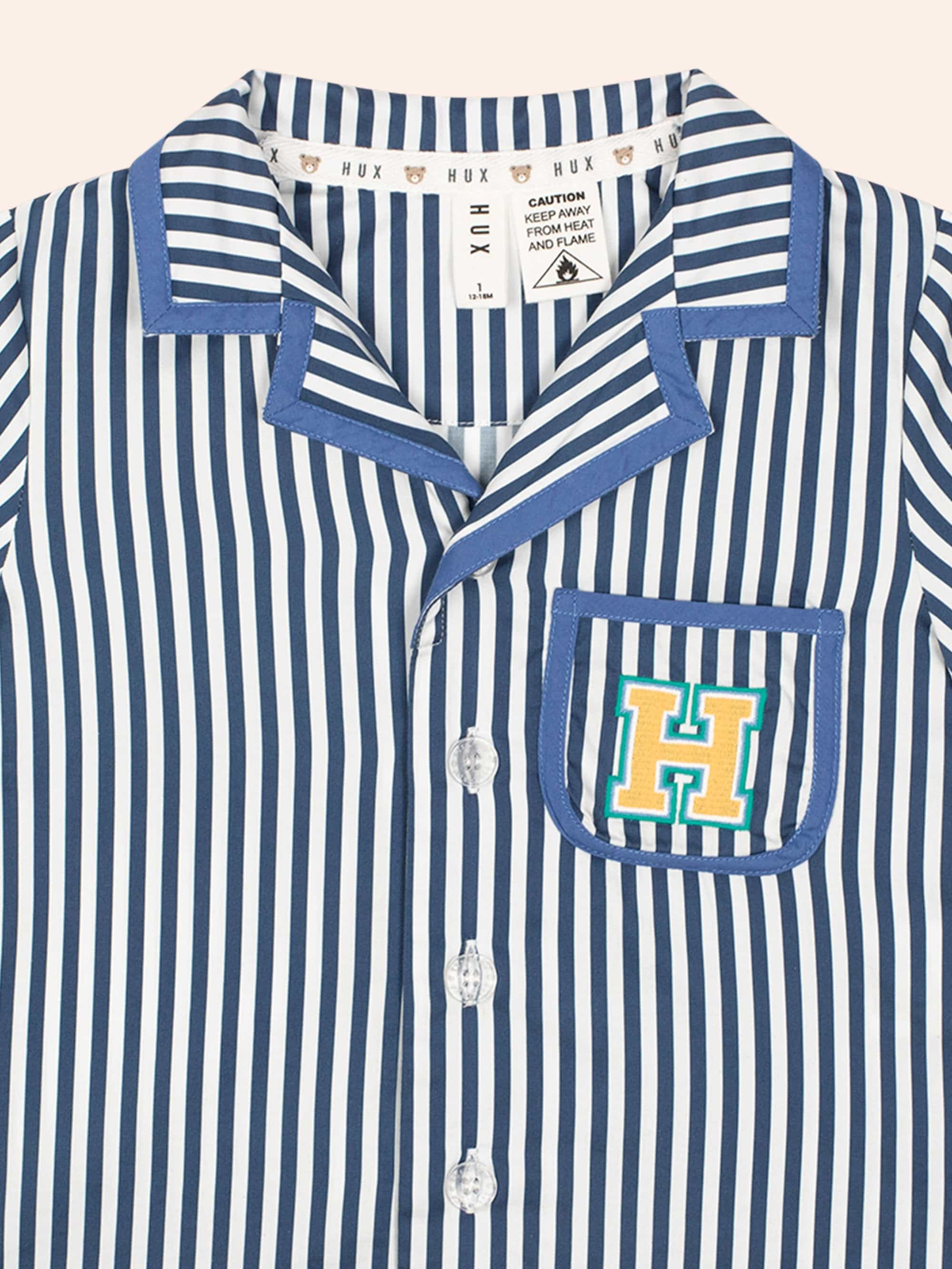 Ocean Stripe PJ Set SET Huxbaby