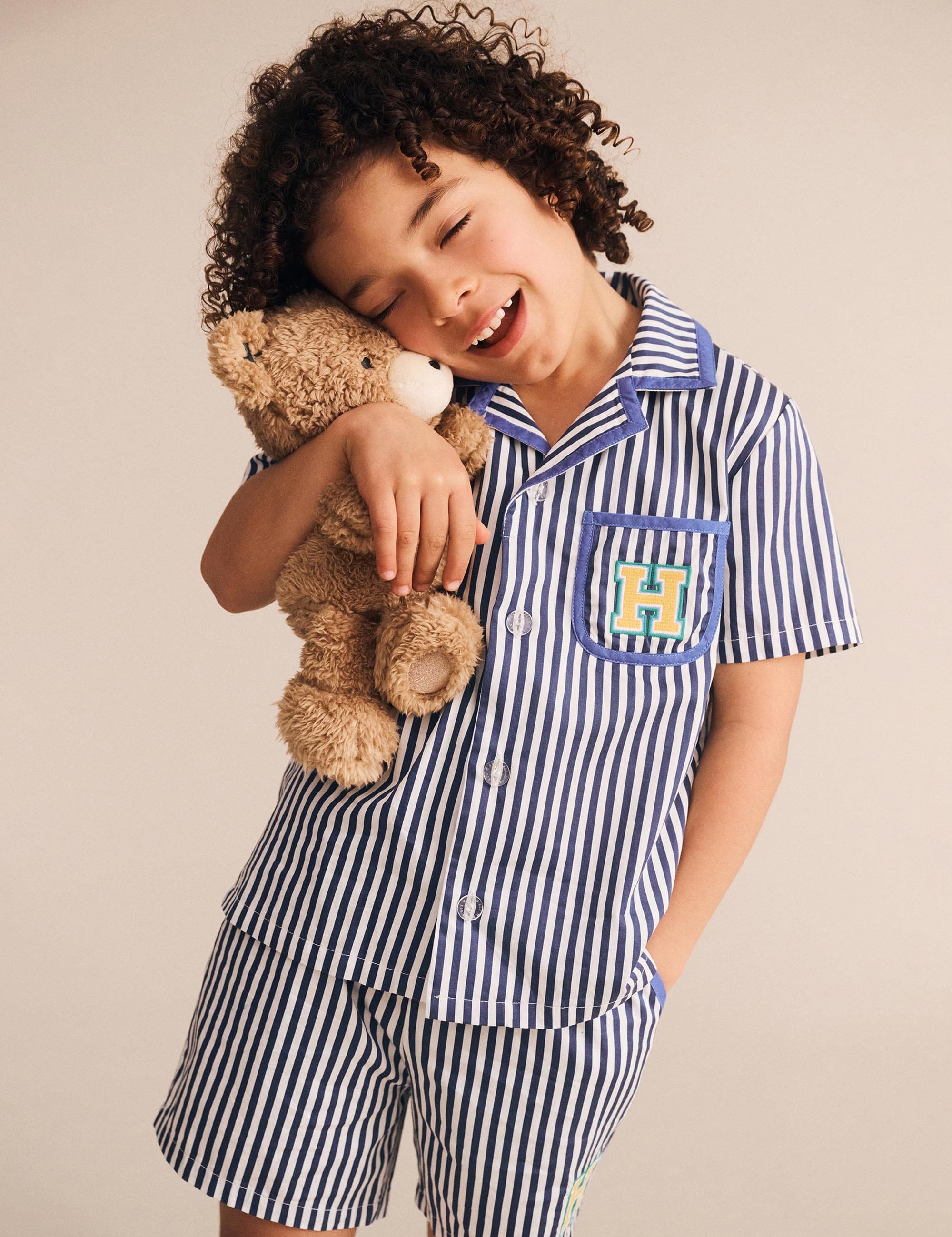 Ocean Stripe PJ Set SET Huxbaby