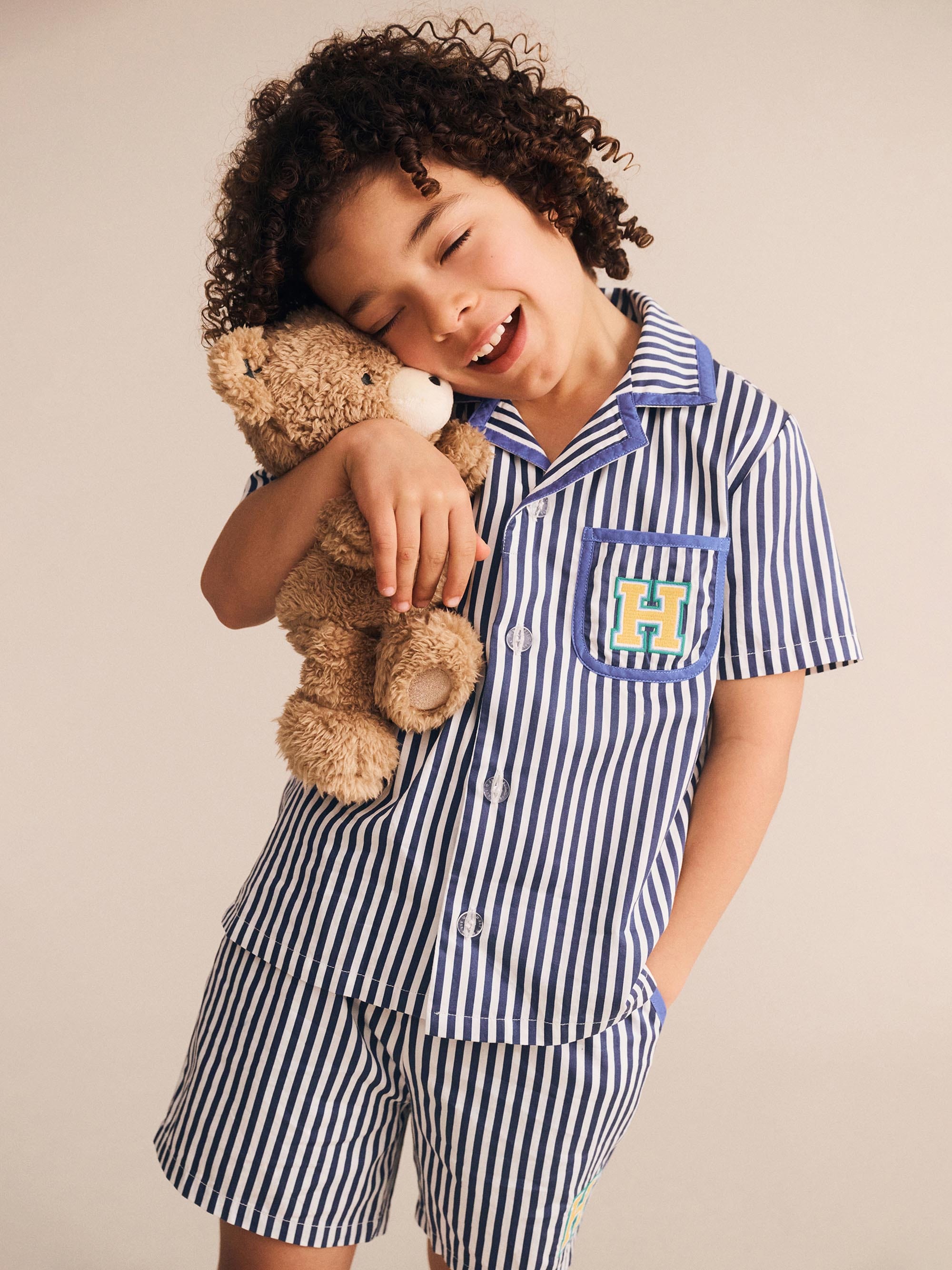 Ocean Stripe PJ Set SET Huxbaby