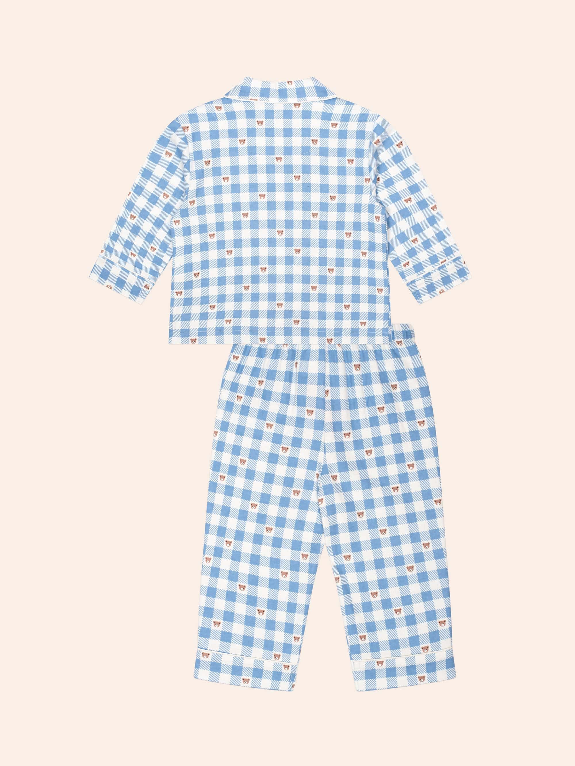 Hux Blue Check Snuggle Flannel PJ SLEEPWEAR Huxbaby
