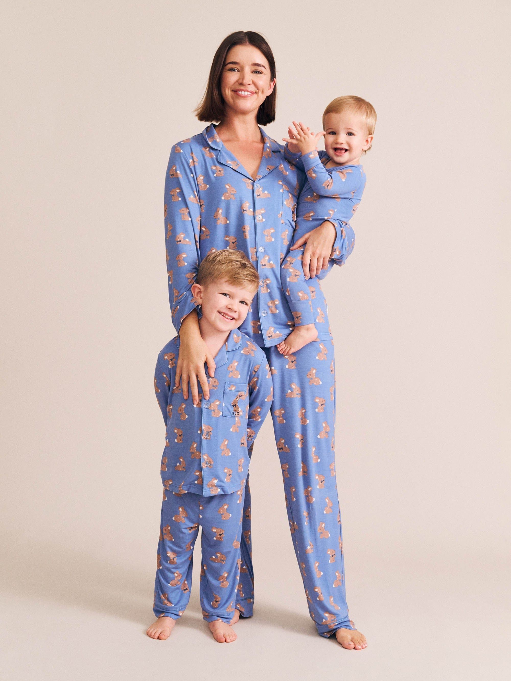 Vintage Blue Womens Bunny Pj Set SLEEPWEAR Huxbaby