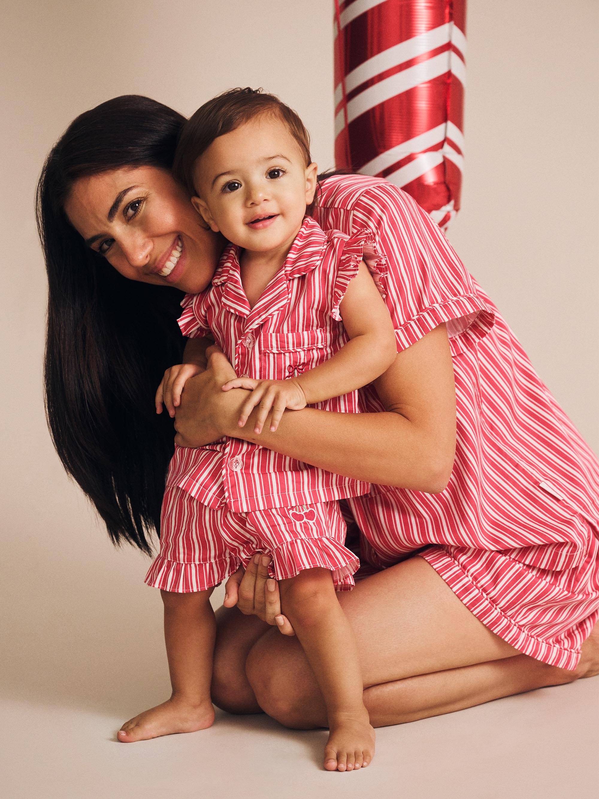 Tis The Season Frill PJs Candy Cane SLEEPWEAR Huxbaby