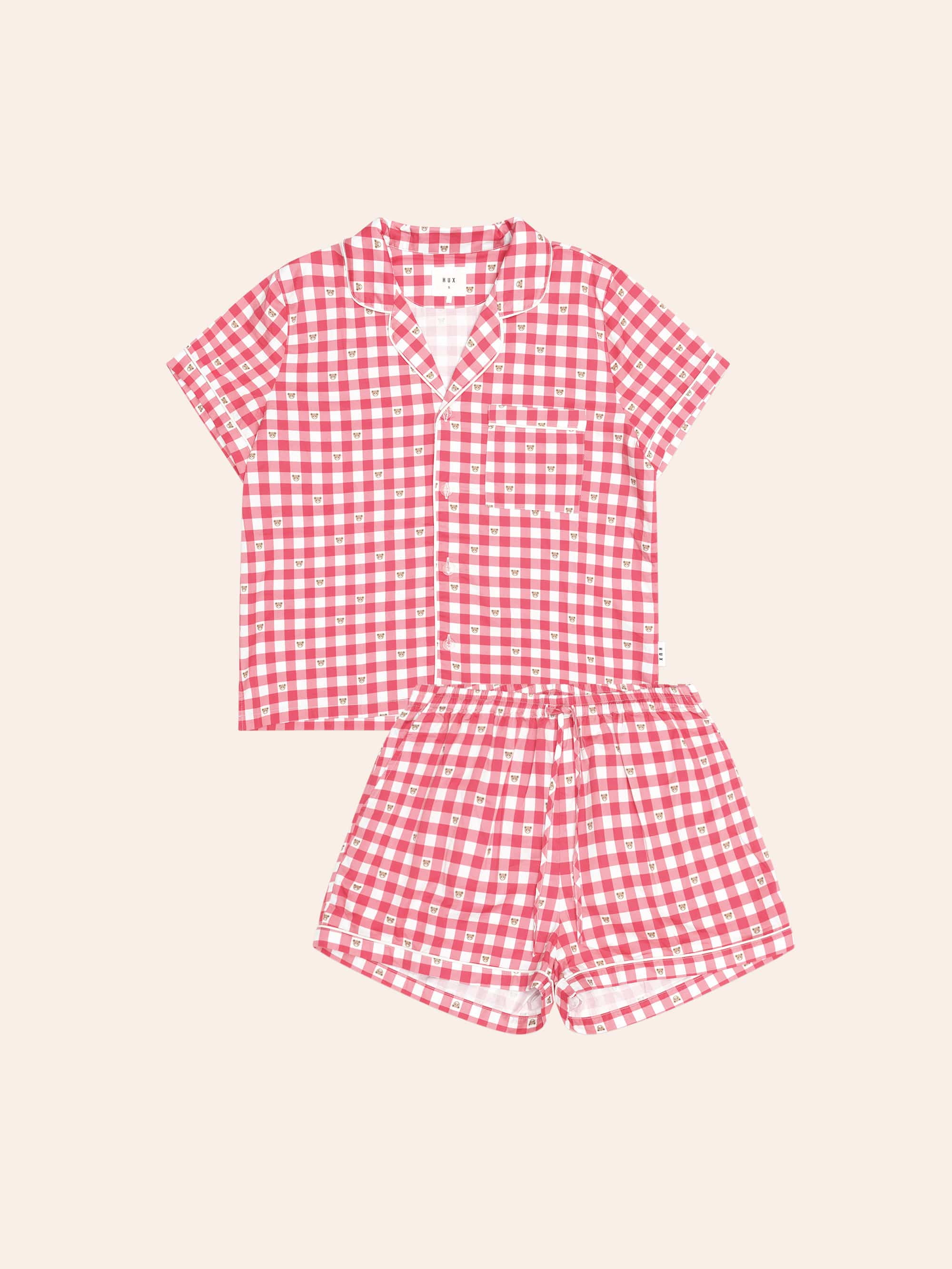 Huxbear Check Mama Bear Pjs SET Huxbaby Shopify