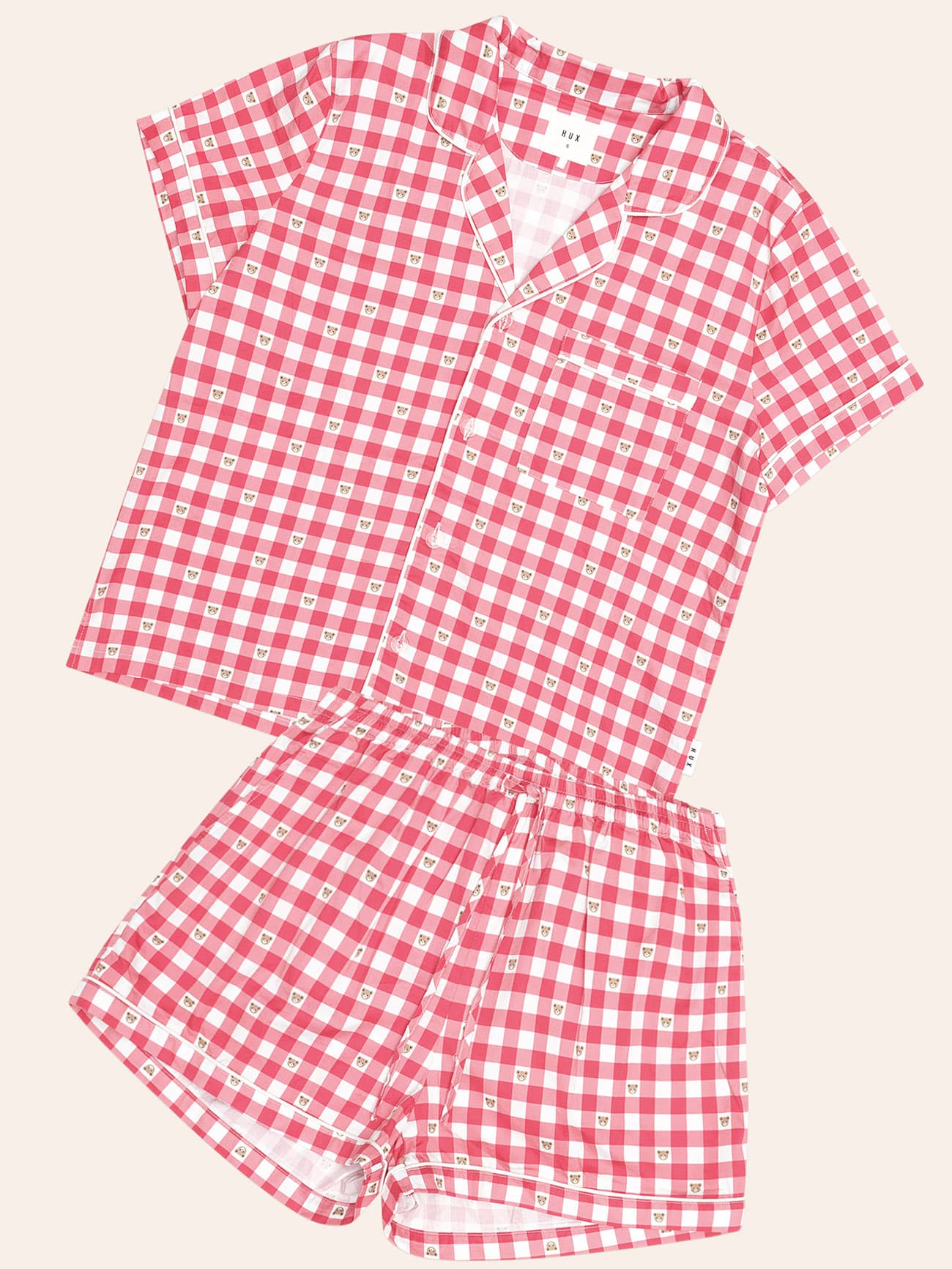 Huxbear Check Mama Bear Pjs SET Huxbaby Shopify