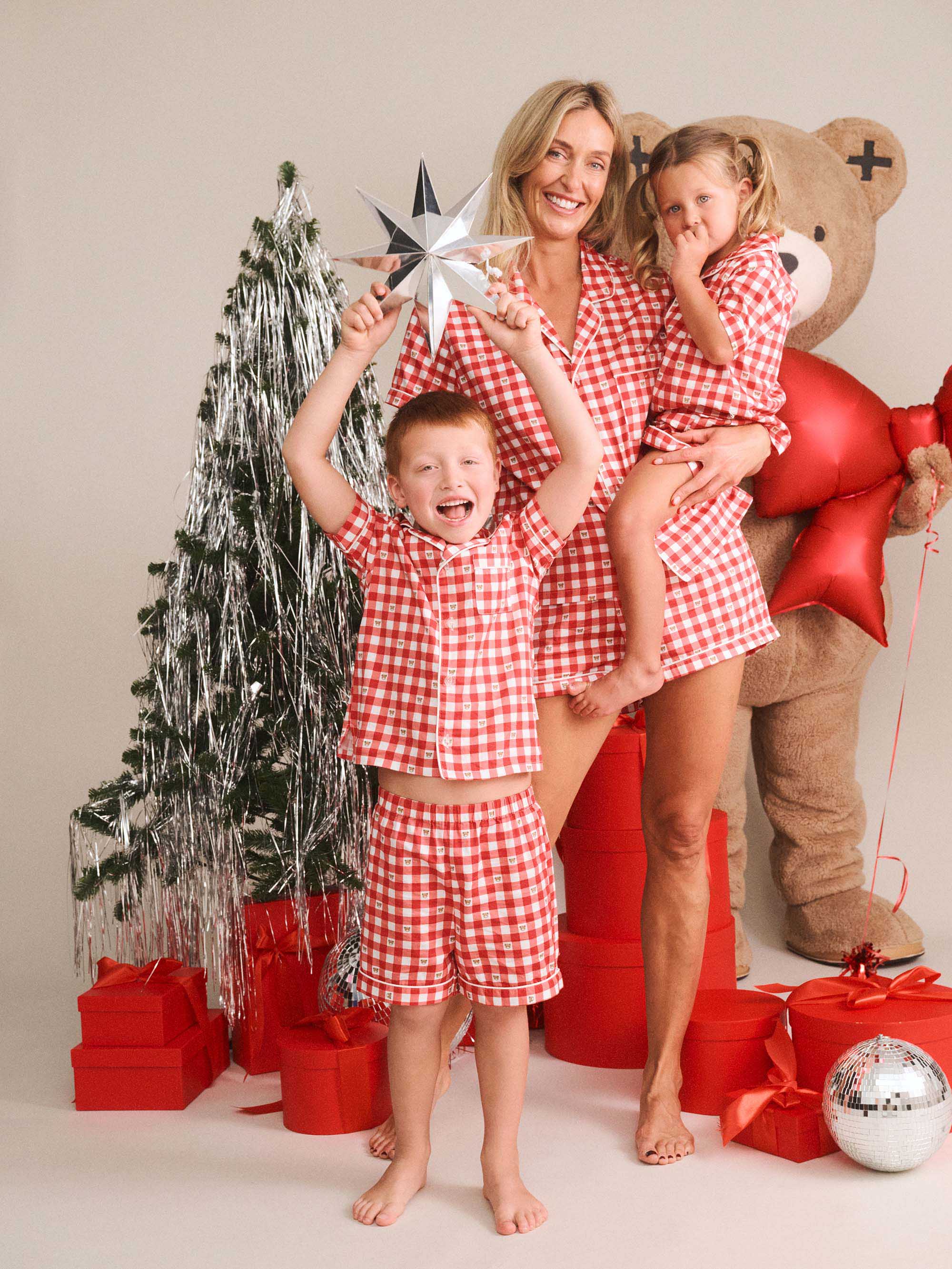 Huxbear Check Mama Bear Pjs SET Huxbaby Shopify