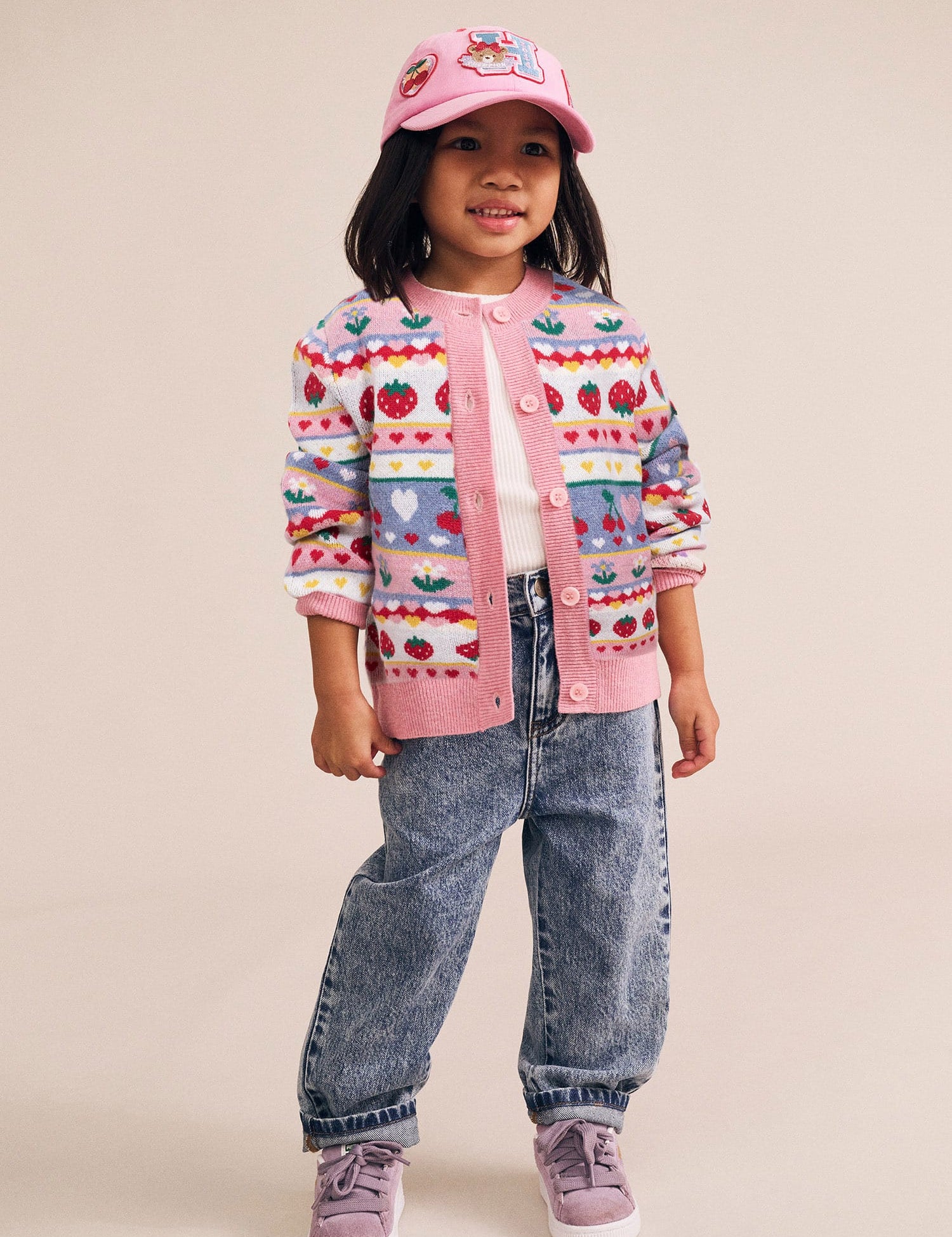 Tutti Frutti Floral Knit Cardi KNIT CARDI Huxbaby