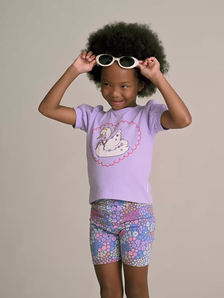 Swan Princess Puff Sleeve Tee T-SHIRT Huxbaby