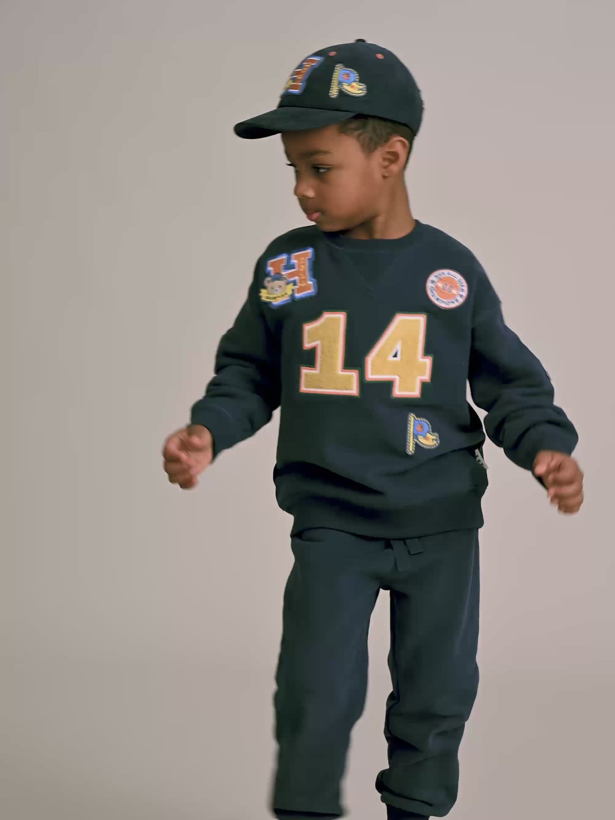 Collegiate Patches Sweatshirt SWEATSHIRT Huxbaby