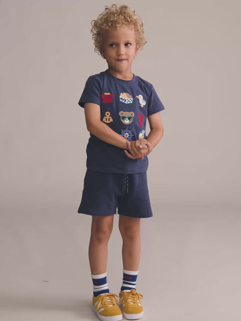 9 Nautical Emb Tee T-SHIRT Huxbaby Shopify