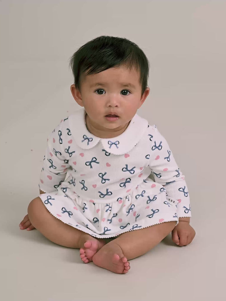 Hearts And Bows Romper DRESS Huxbaby