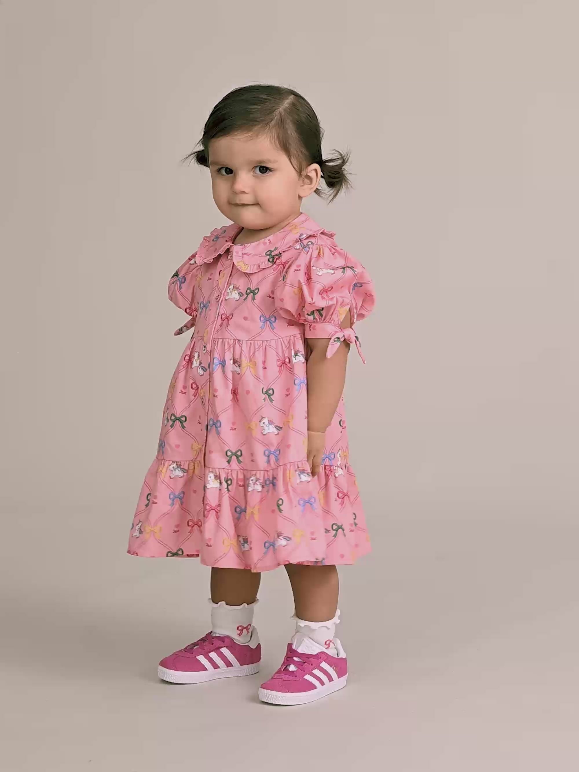 Unicorn Bow Puff Dress DRESS Huxbaby