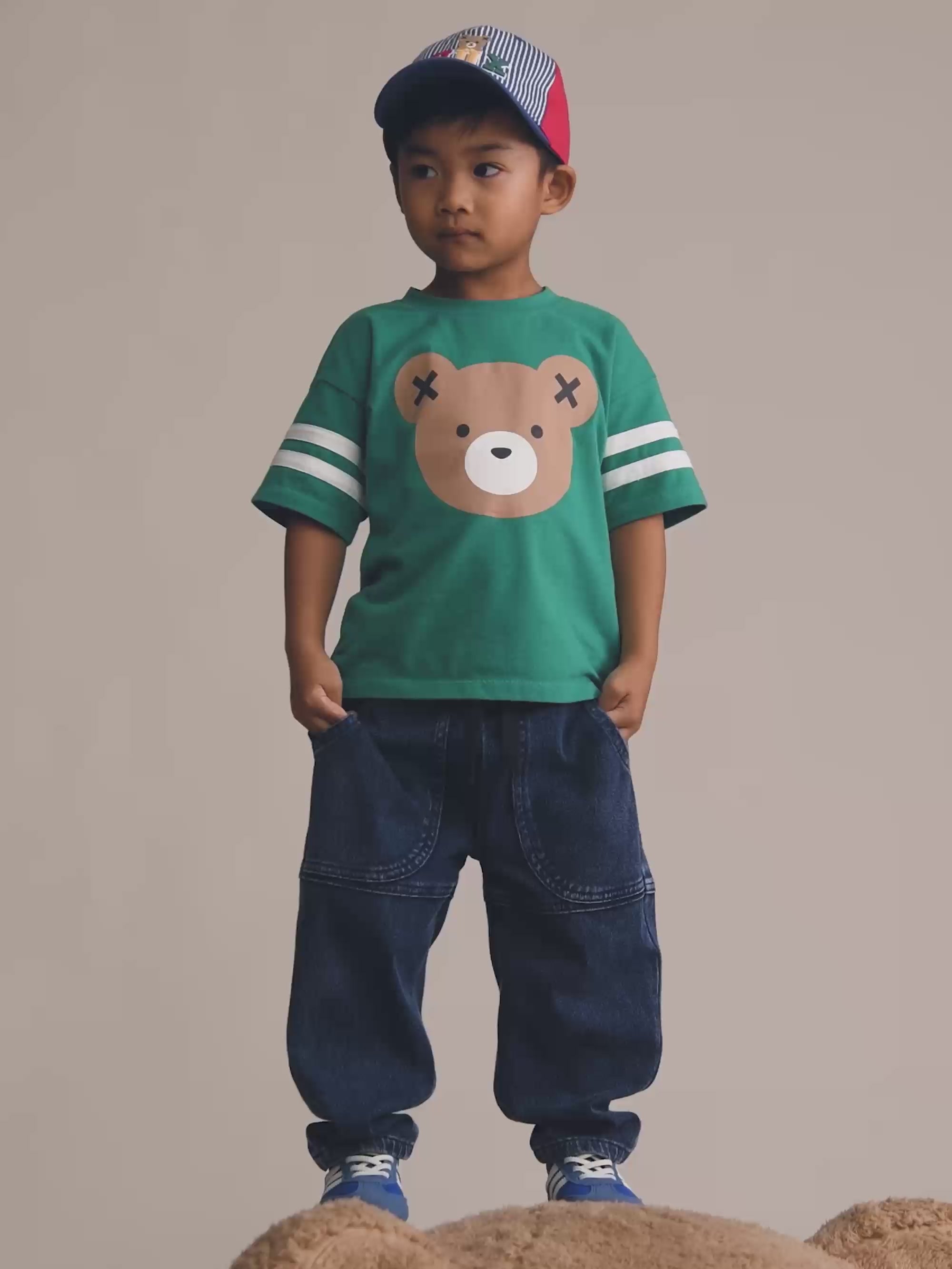 Huxbear Sporty Stripe Slouchy Tee T-SHIRT Huxbaby Shopify