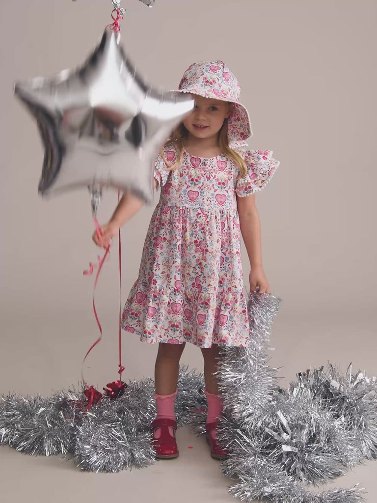 Scallop Floral Sunhat ACCESSORIES Huxbaby Shopify