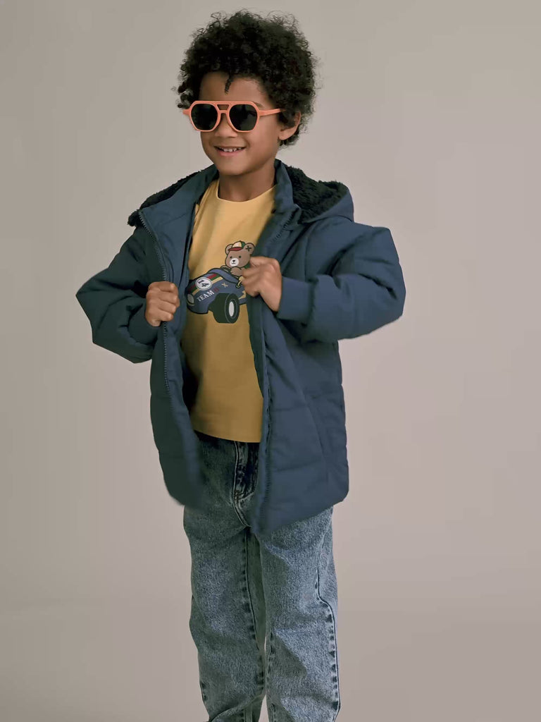 Rug Up Hux Spliced Puffer Jacket JACKET Huxbaby