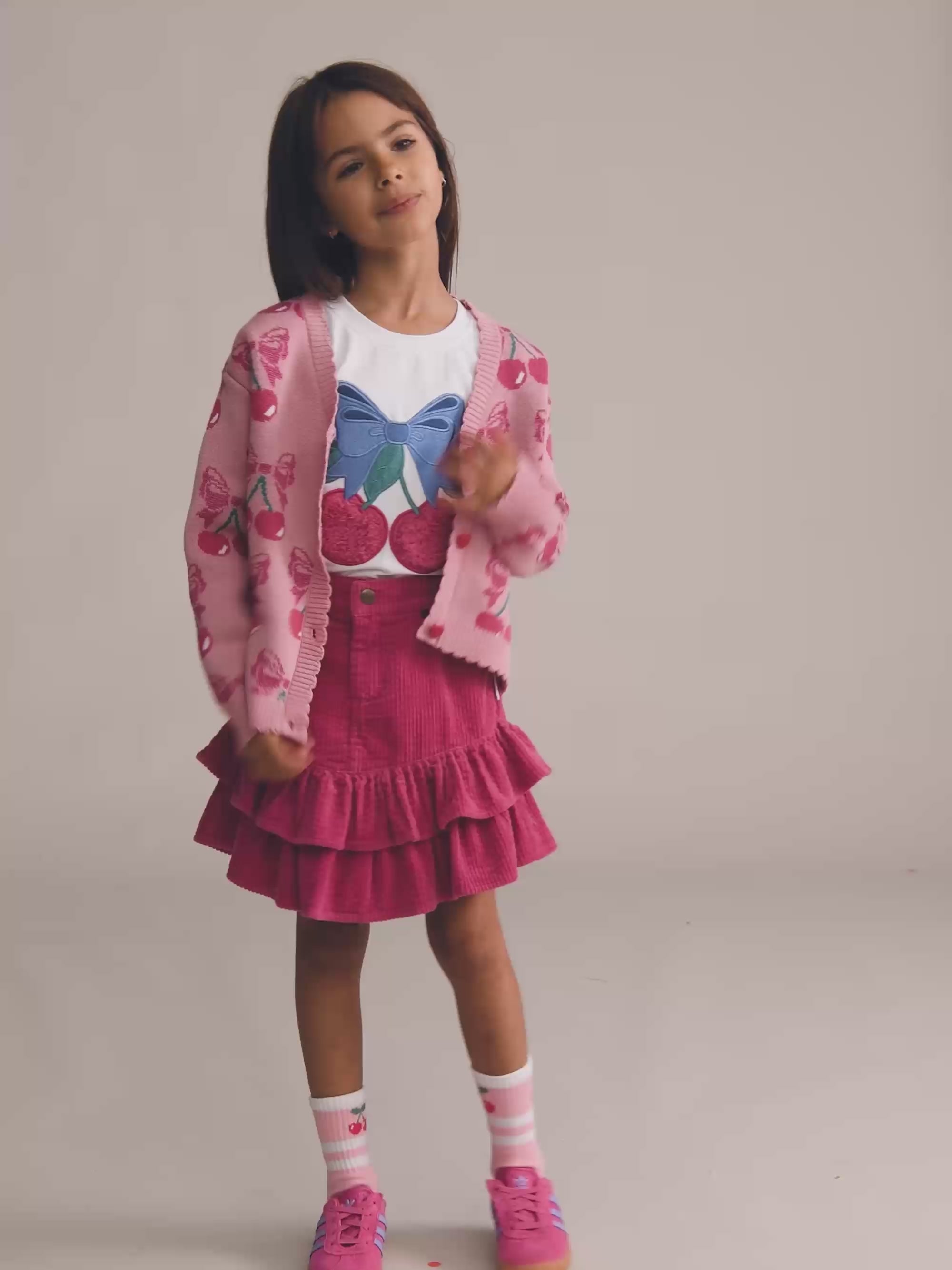 Cherry Bow Cardi KNIT CARDI Huxbaby Shopify