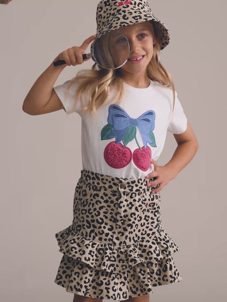 Cherry Bow Tee SL TOP Huxbaby Shopify