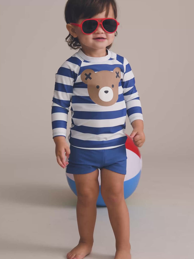 Stripe Huxbear 2Pc Swim Set SWIMWEAR Huxbaby Shopify
