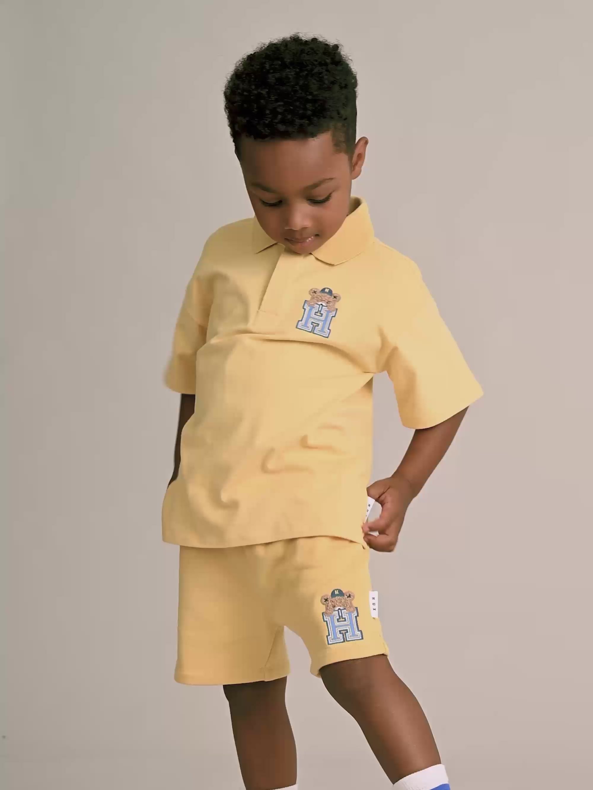 H is for Huxbear Shorts Yellow SHORT Huxbaby