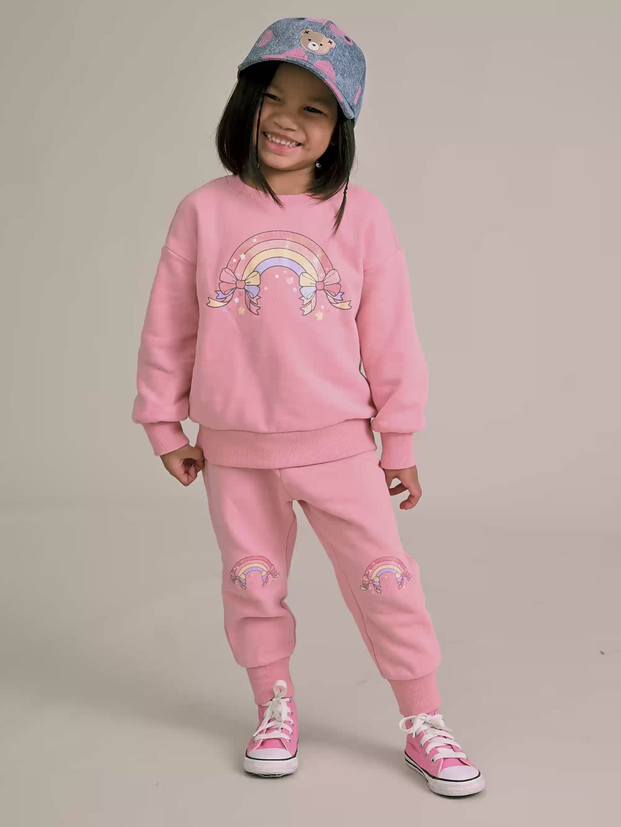 Whimsical Rainbow Trackpant PANT Huxbaby