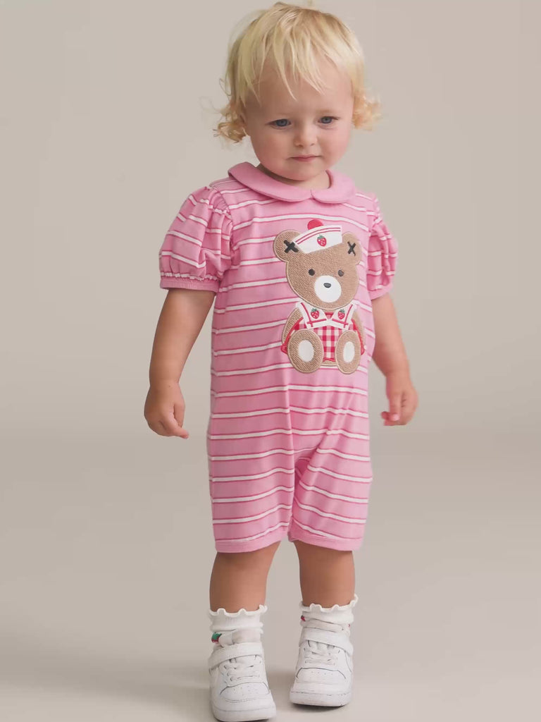 Nautical Huxette Collar Romper ONESIE Huxbaby Shopify
