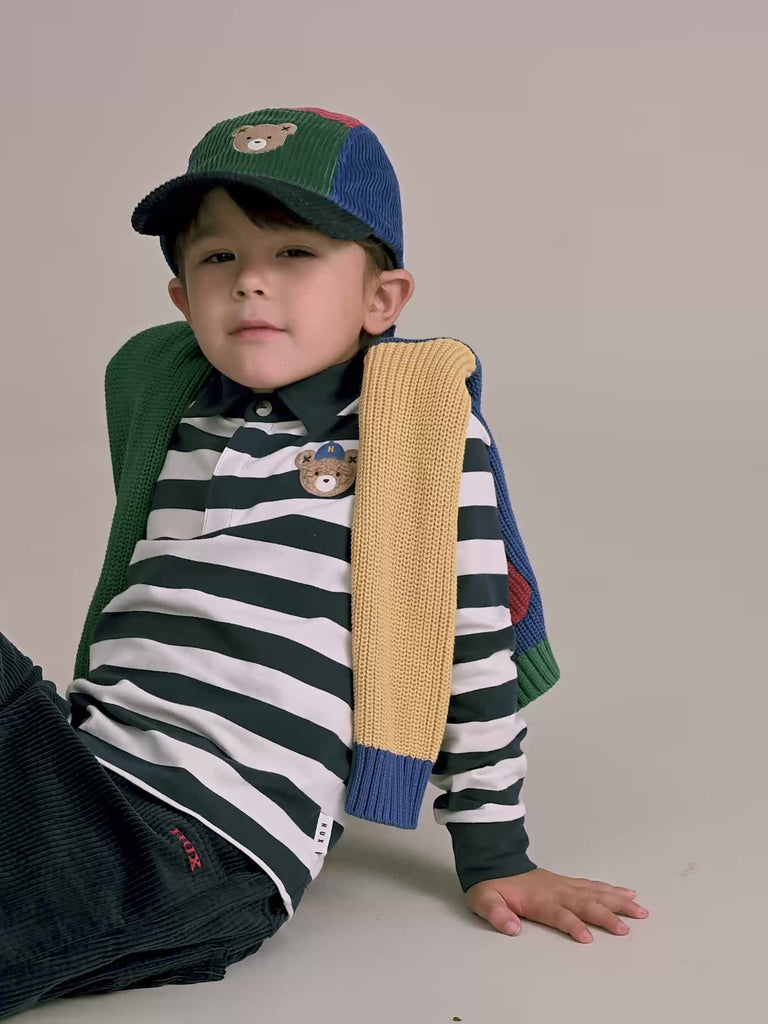 Varsity Hux Polo TOP LS Huxbaby