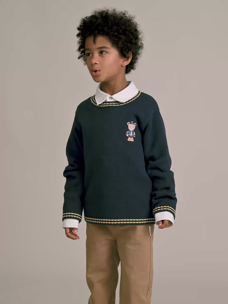 Baller Hux Tipped Pullover KNIT JUMPER Huxbaby