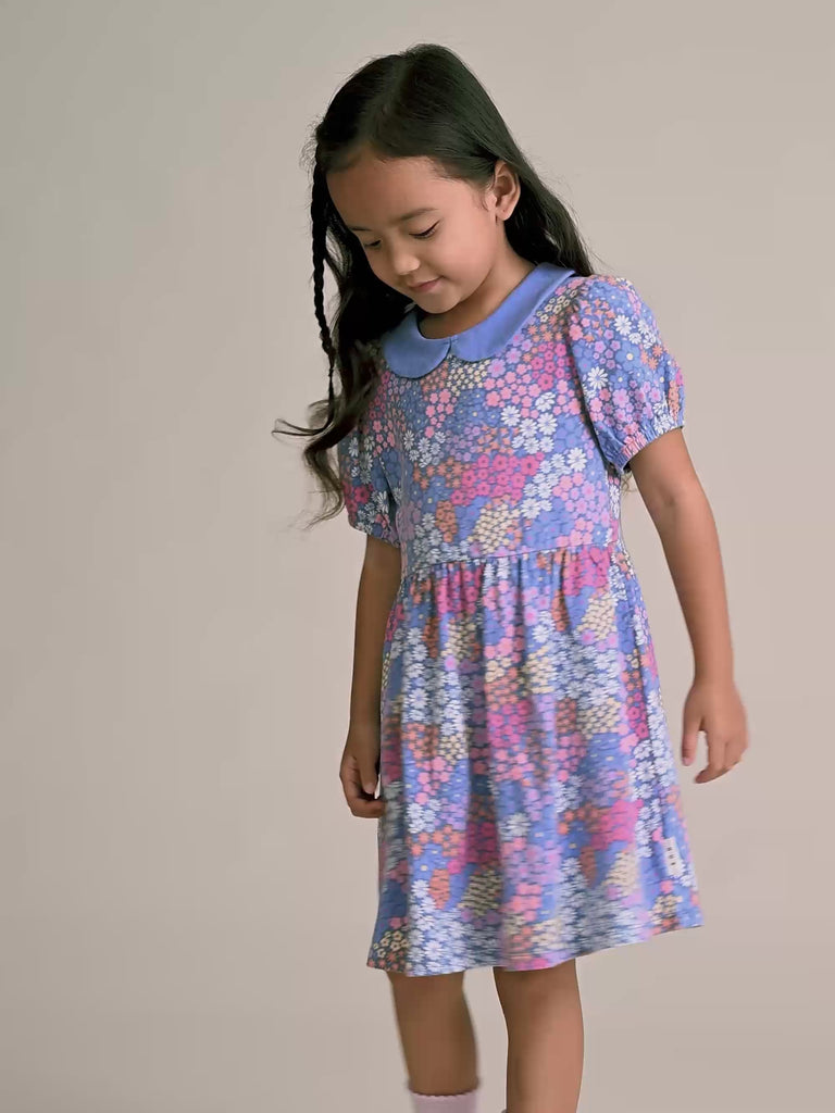 Floral Bloom Puff Sleeve Dress DRESS Huxbaby