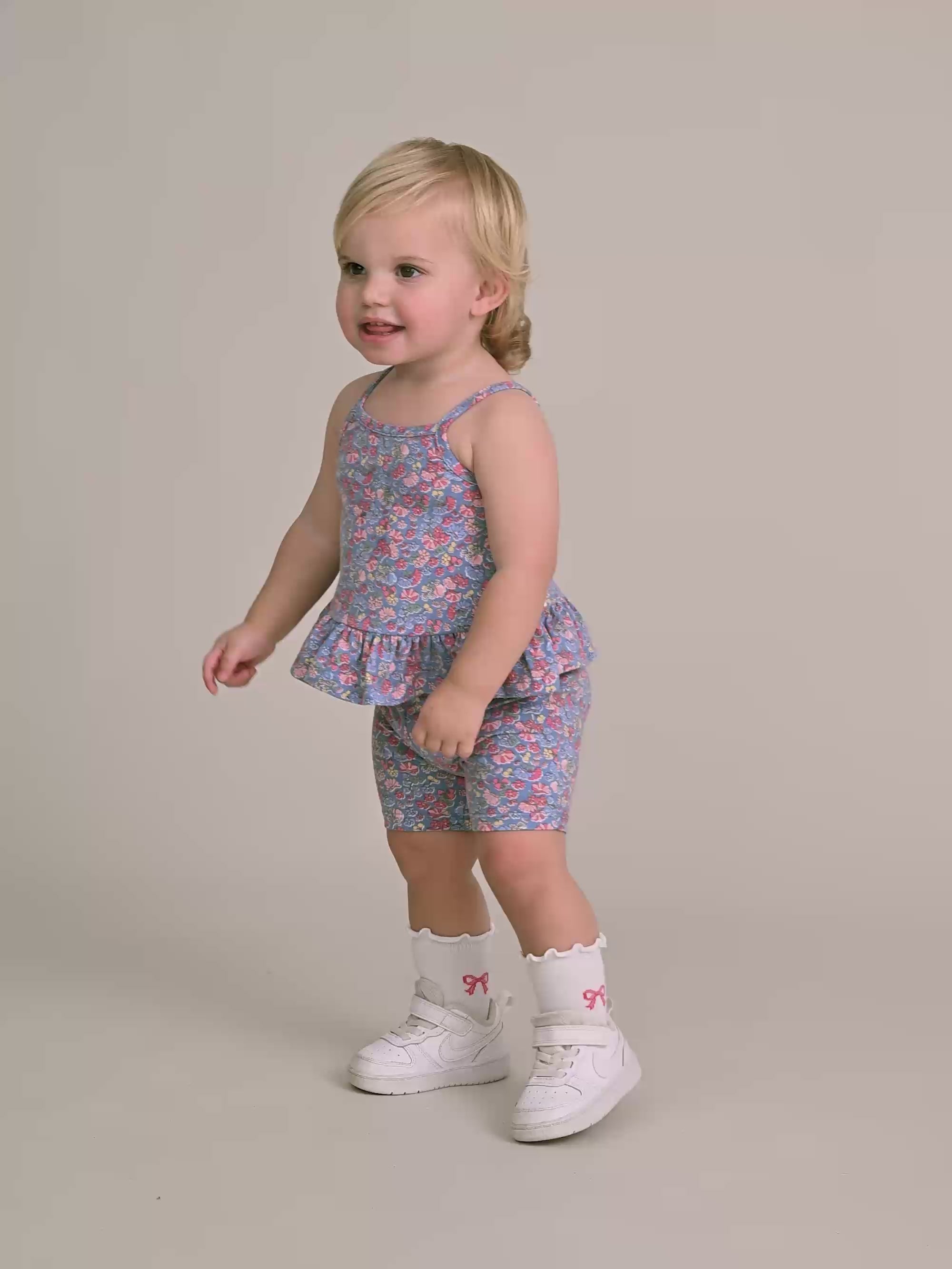 Vintage Floral Bike Short SHORT Huxbaby