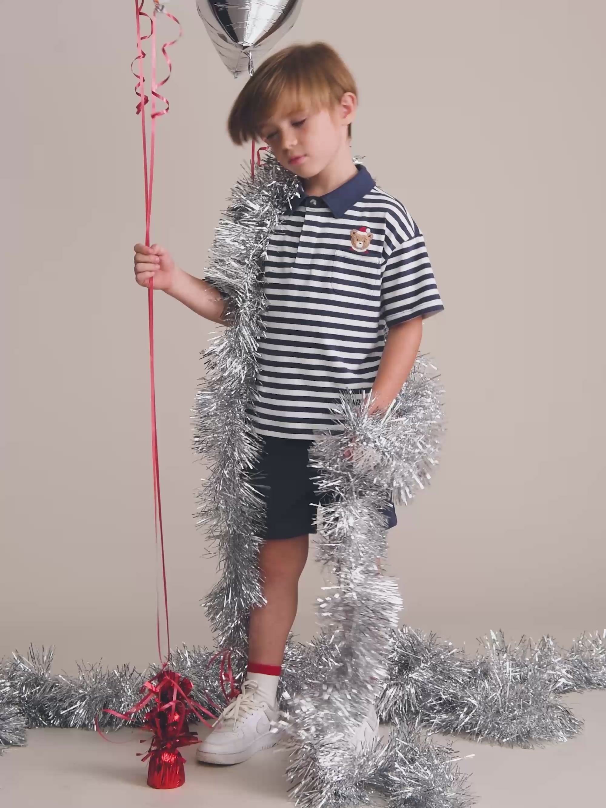 Stripe Father Huxmas Polo T-SHIRT Huxbaby Shopify