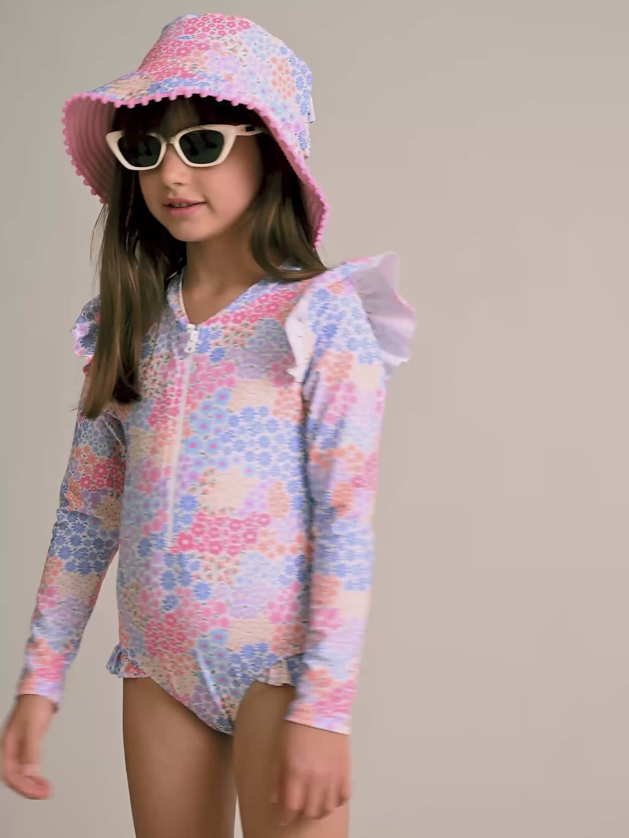 Frill Swimsuit Floral Bloom SWIMWEAR Huxbaby