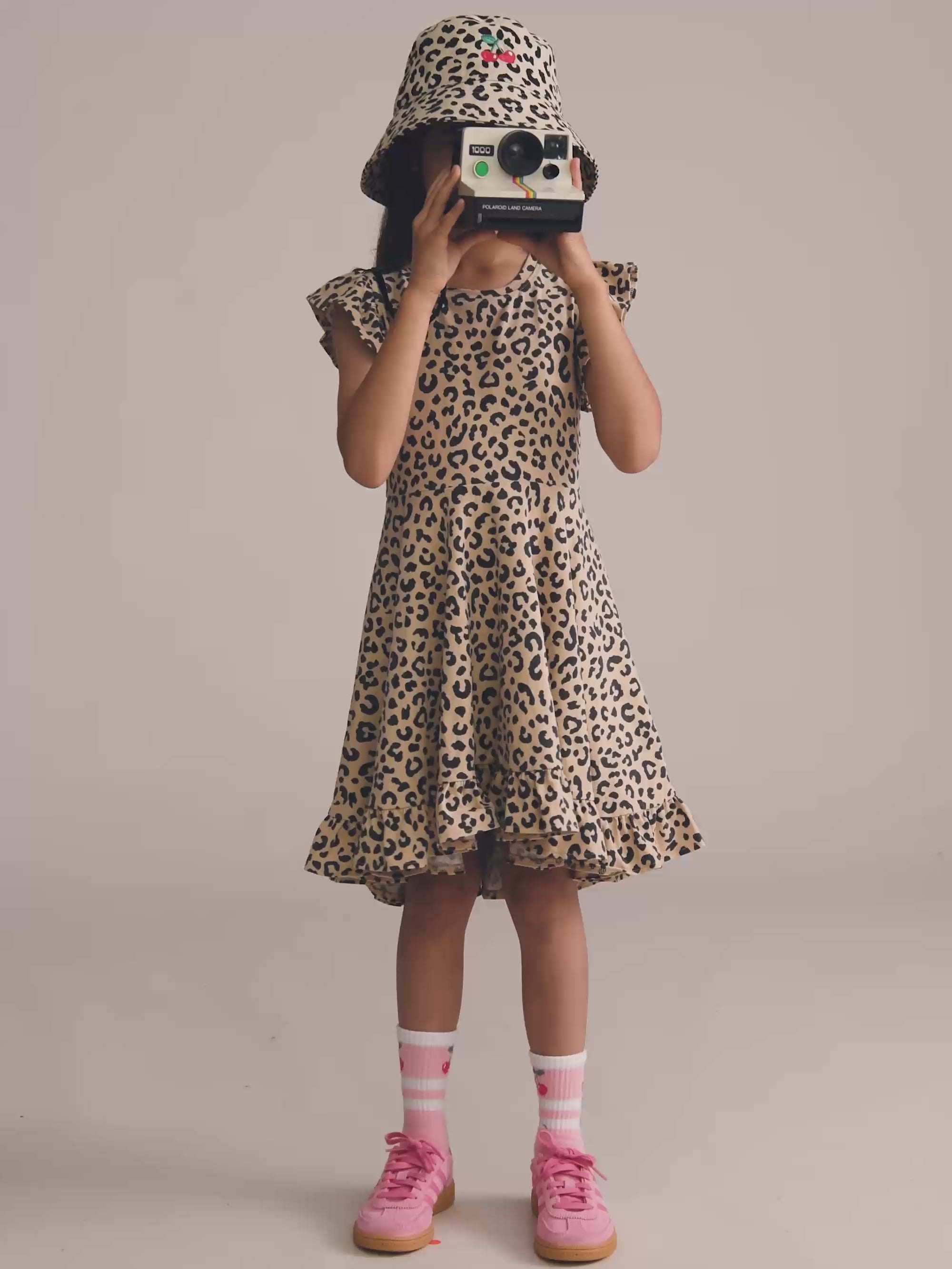 Leopard S/Slv Swing Dress DRESS Huxbaby Shopify