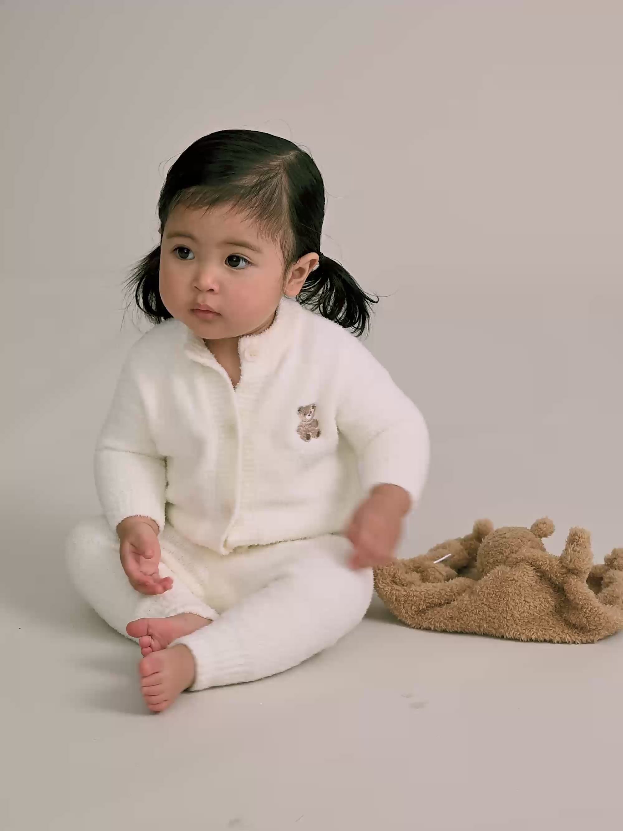 My First Hux Almond Milk 4Pc Boucle Newborn Set SET Huxbaby