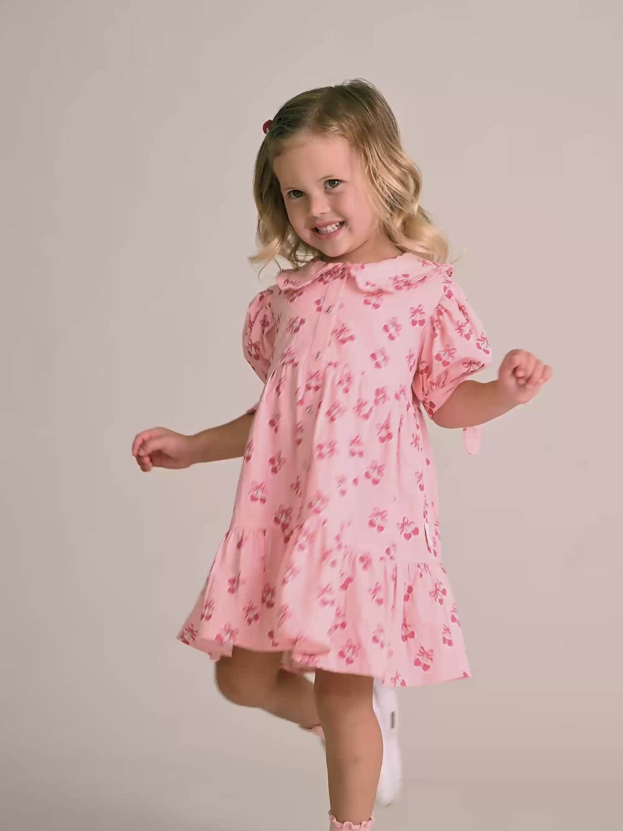 Cherry Pie Tiered Smock Dress DRESS Huxbaby