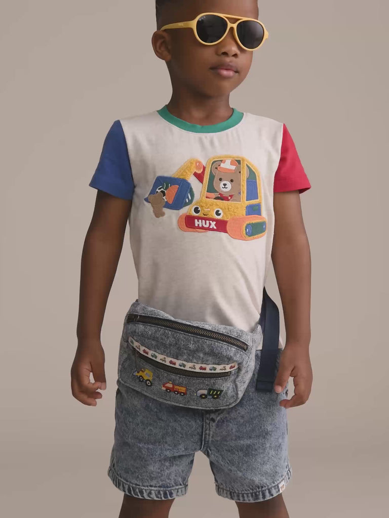Excavator Hux Spliced Tee T-SHIRT Huxbaby Shopify