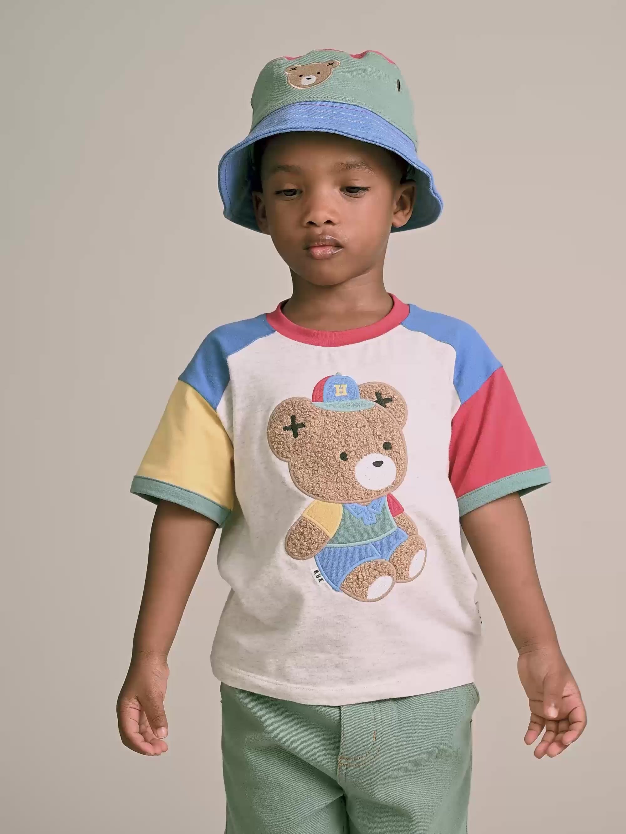 Denim Huxbear Shorts Green SHORT Huxbaby