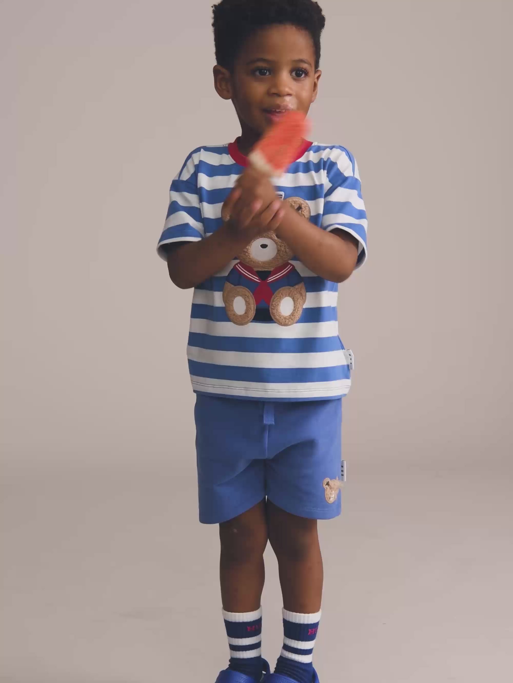Nautical Stripe Sitting Hux Tee T-SHIRT Huxbaby Shopify