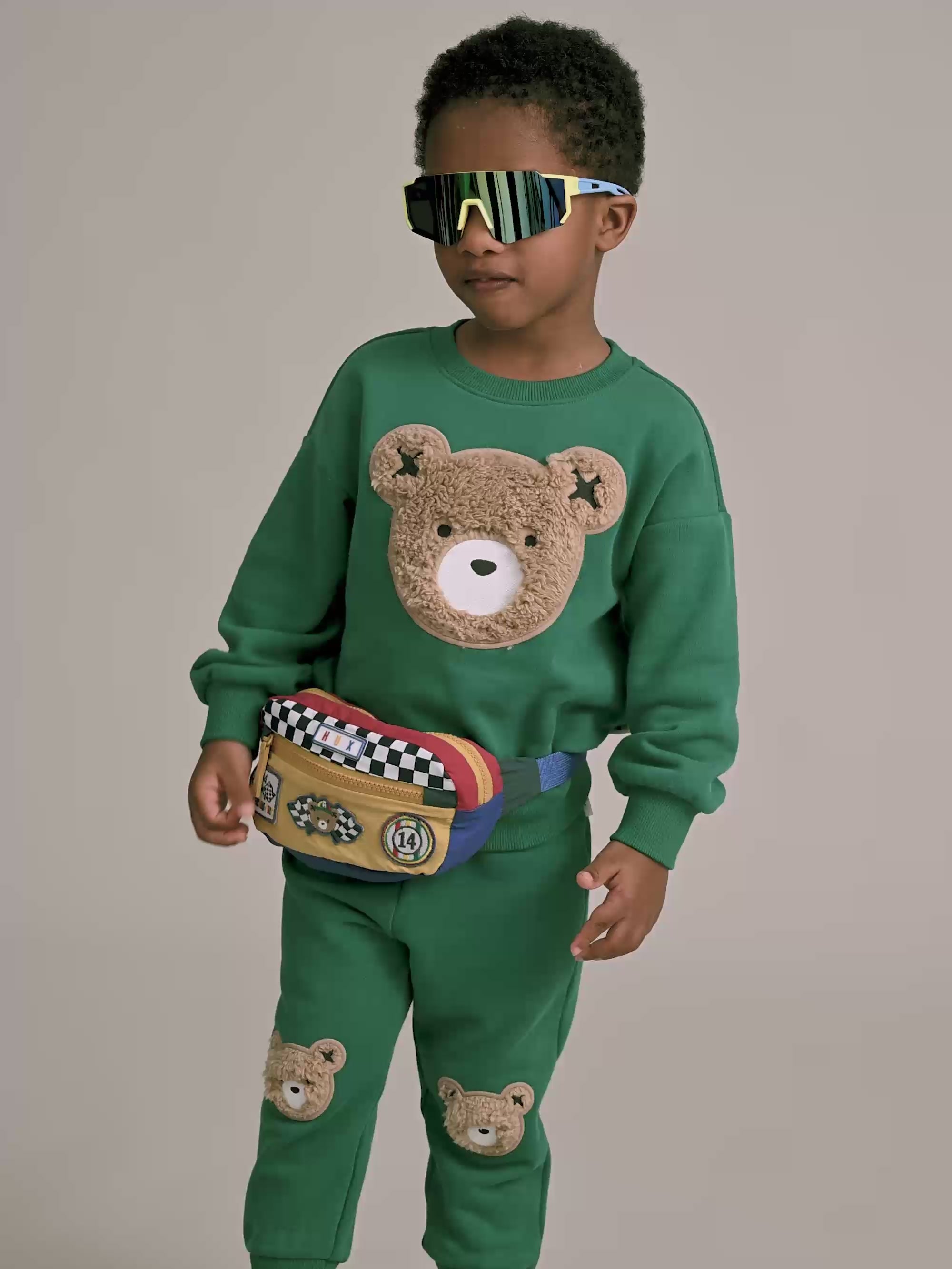 Furry Huxbear Emerald Sweatshirt SWEATSHIRT Huxbaby