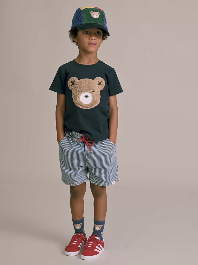 Denim Stripe Short SHORT Huxbaby