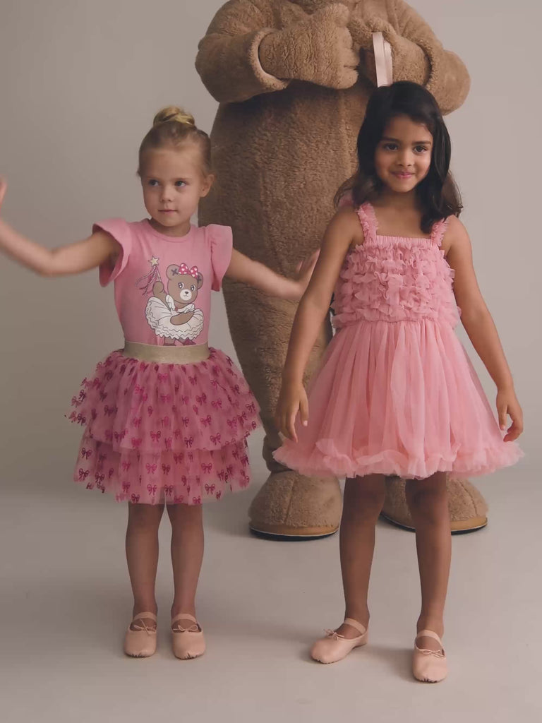 Glitter Bow Tiered Skirt SKIRT Huxbaby Shopify