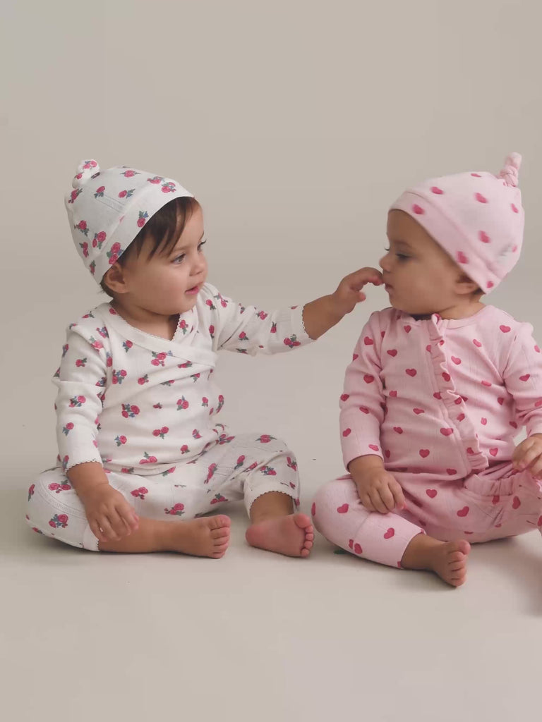 Floral Pointelle Kimono Romper ONESIE Huxbaby Shopify