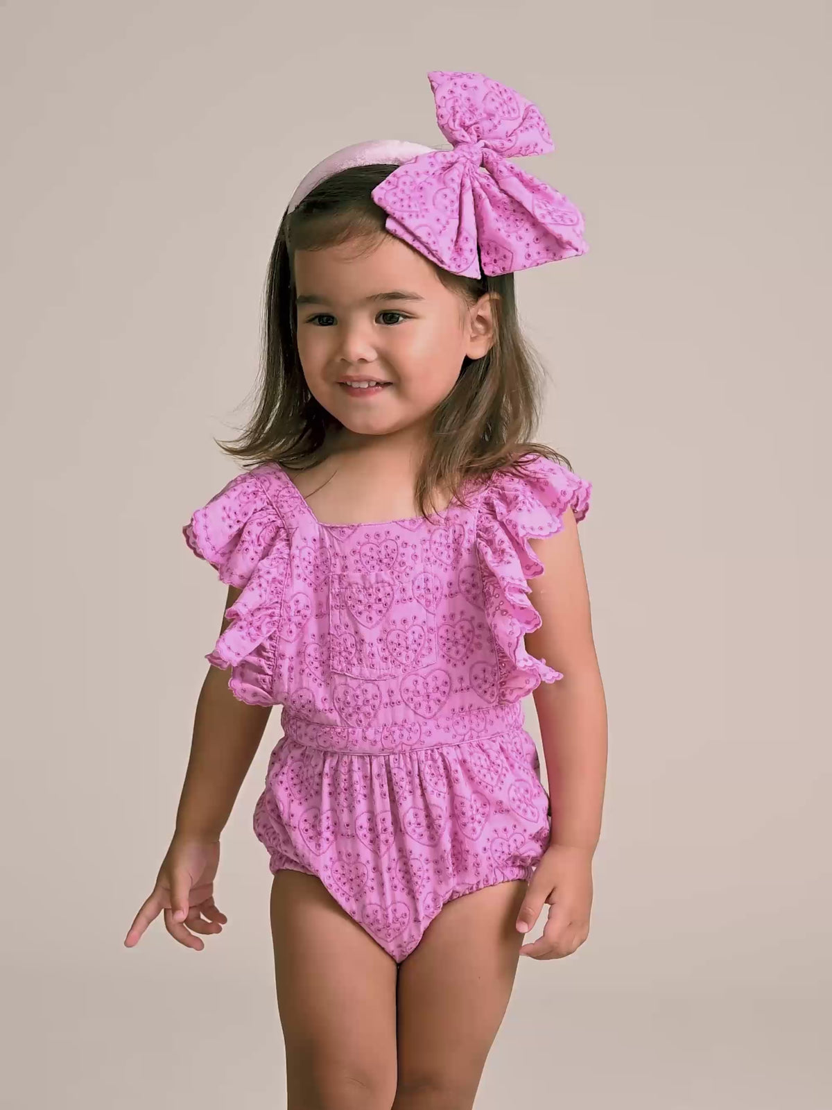 Frilly Broderie Playsuit PLAYSUIT Huxbaby