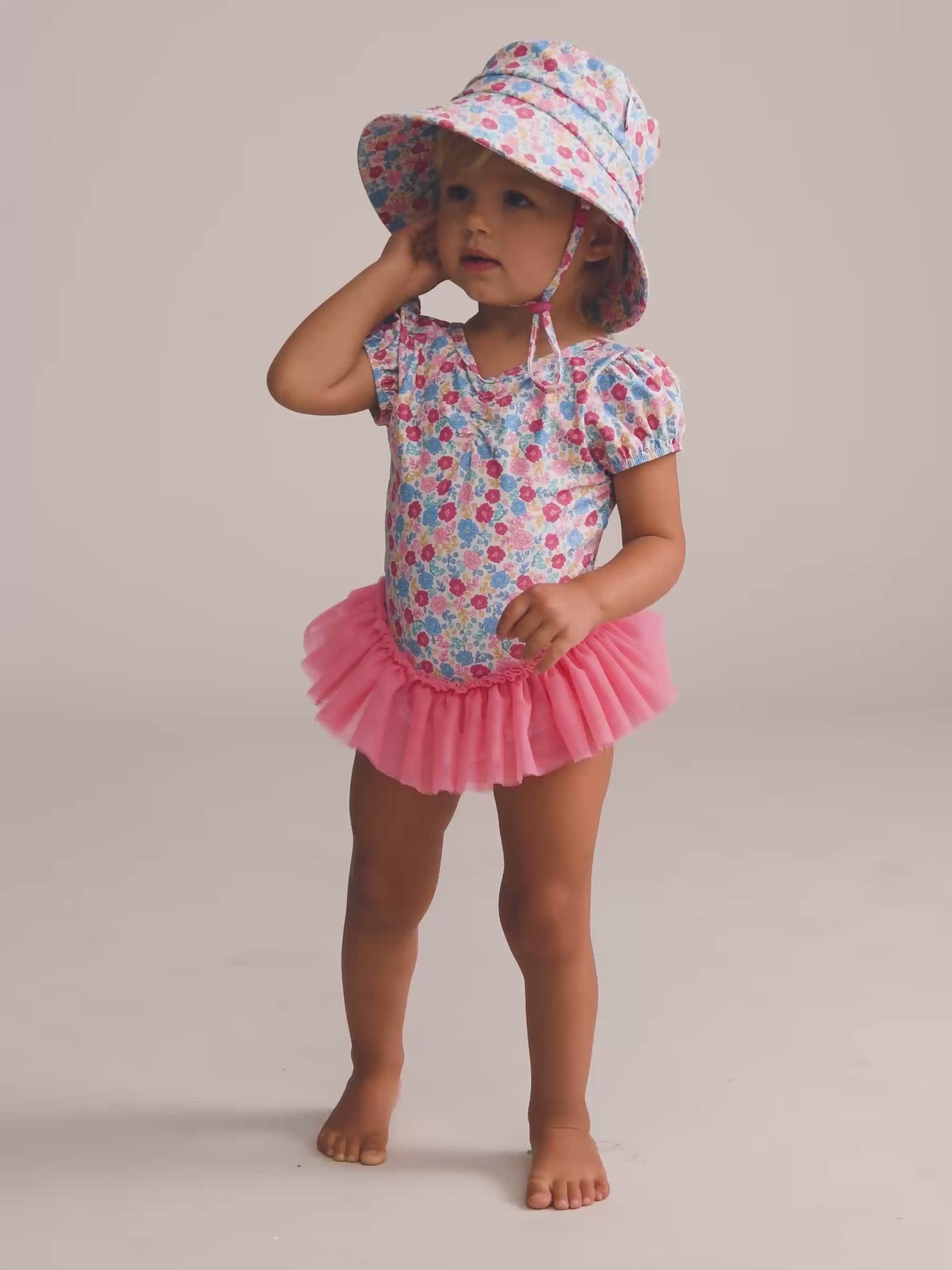 Vintage Floral Peplum Swimsuit SWIMWEAR Huxbaby Shopify