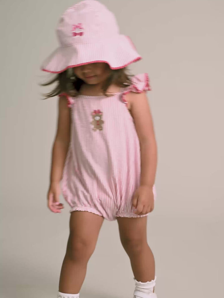 Gingerbread Frill Playsuit ROMPER Huxbaby