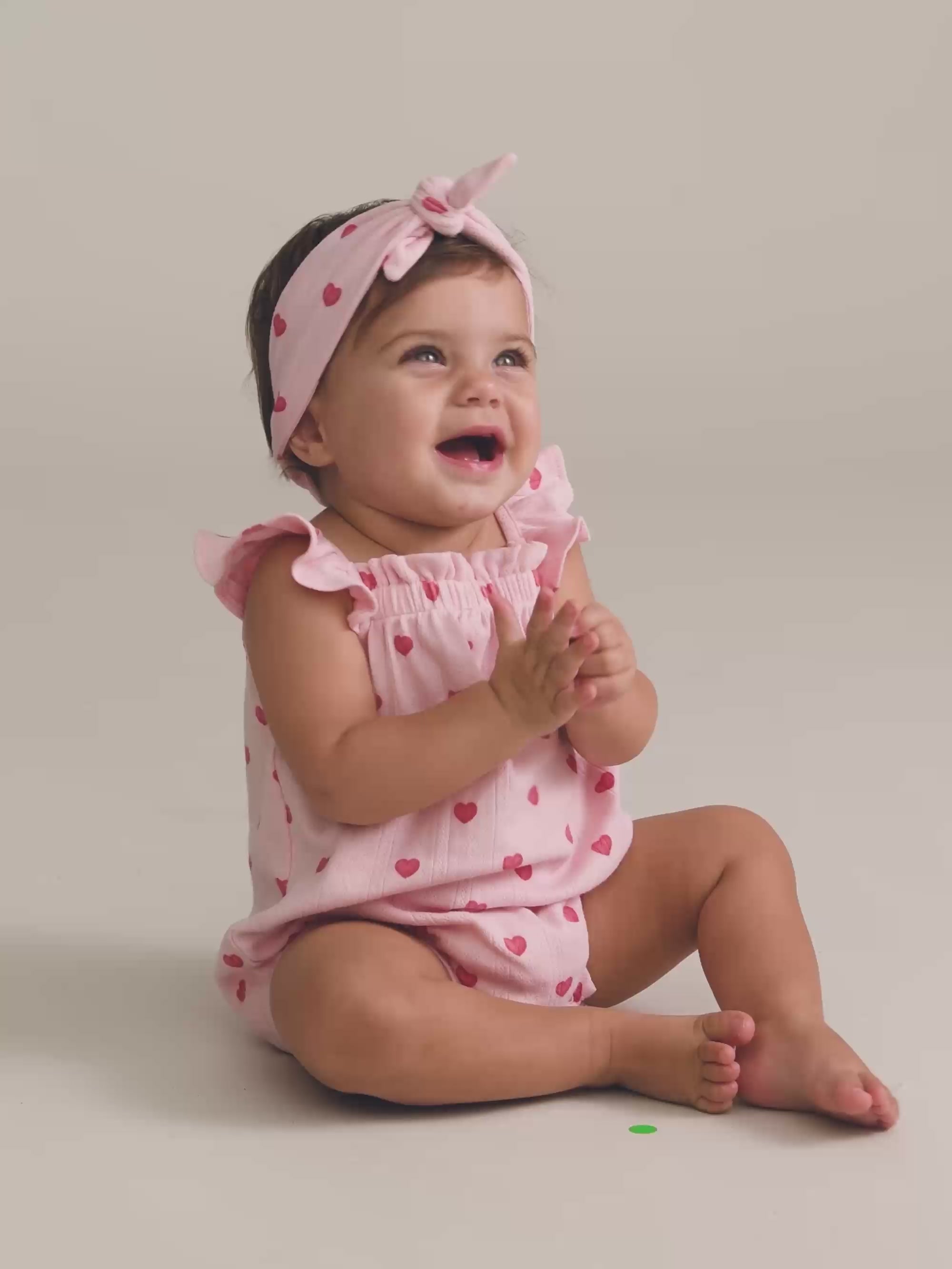 I Heart You Pointelle Bubble Romper And Headband ONESIE Huxbaby Shopify
