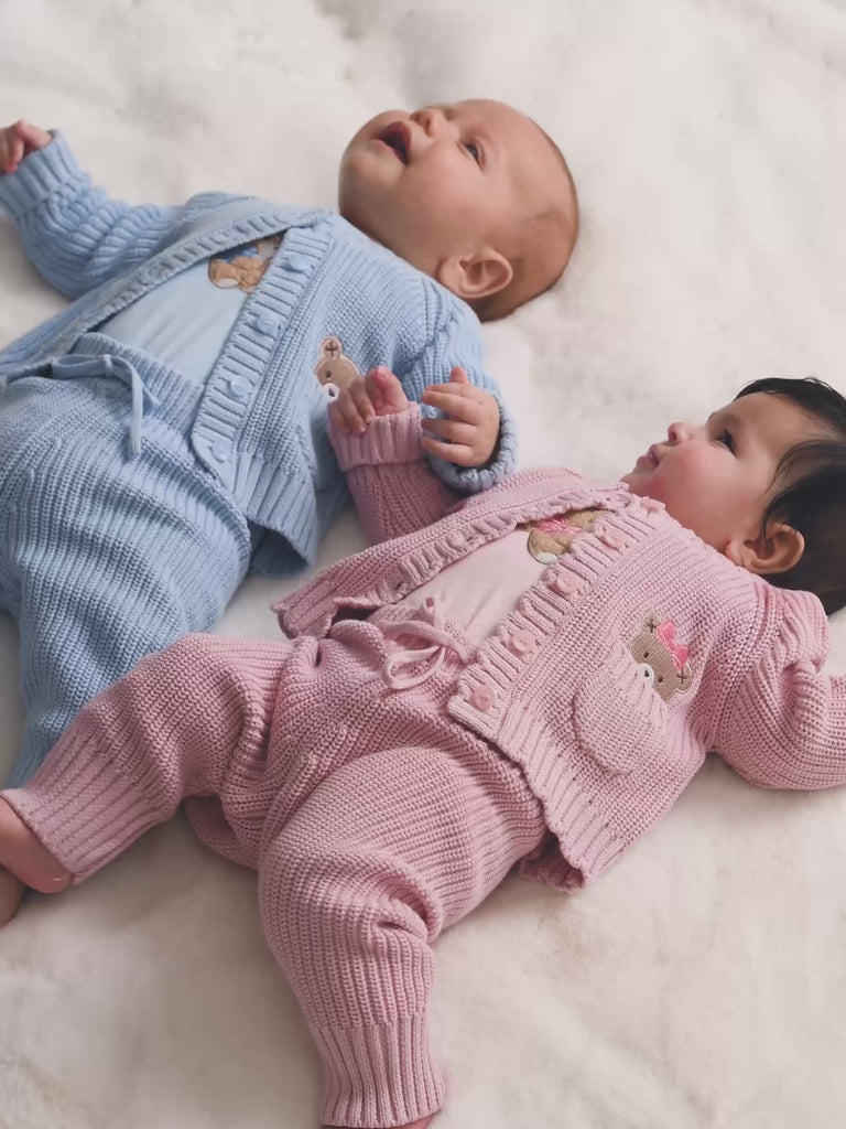 Baby Blue Fisherman Cardi KNIT CARDI Huxbaby Shopify
