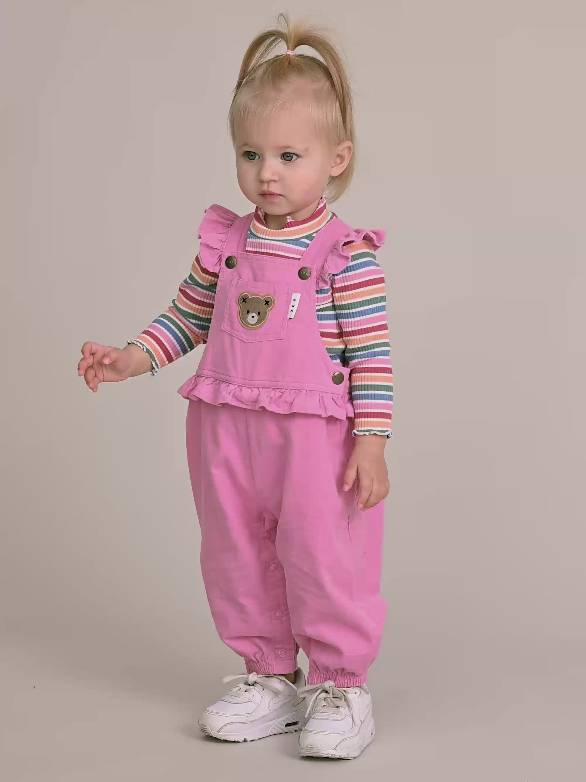 Classic Frill Cord Overall ROMPER Huxbaby