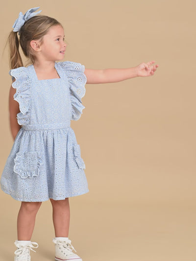 BRODERIE RUFFLE DRESS DRESS Huxbaby