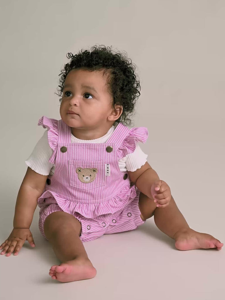 Candy Stripe Bubble Romper ROMPER Huxbaby