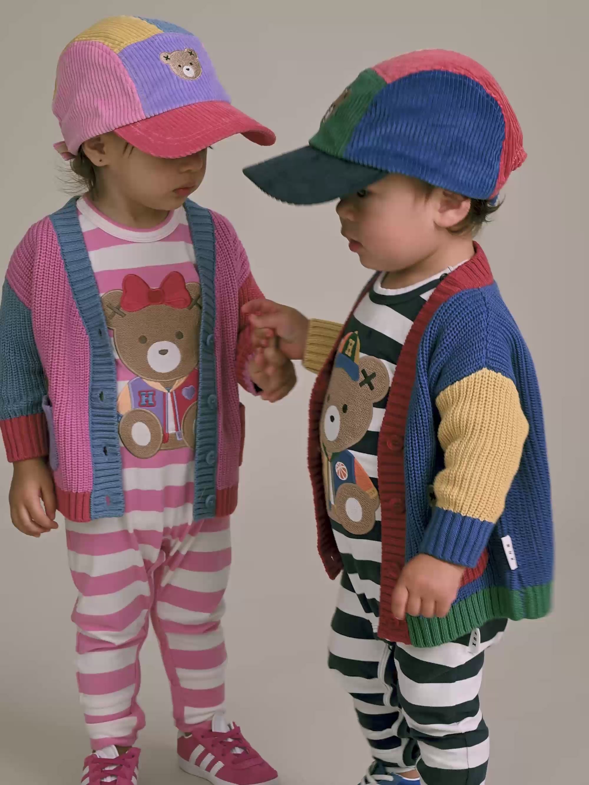 Colour Block Varsity Hux Cardi KNIT CARDI Huxbaby